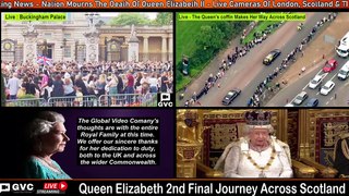 Thousands Of Mourners Line Scottish Roads As Queens Coffin & Members Of The Royal Family Pass By