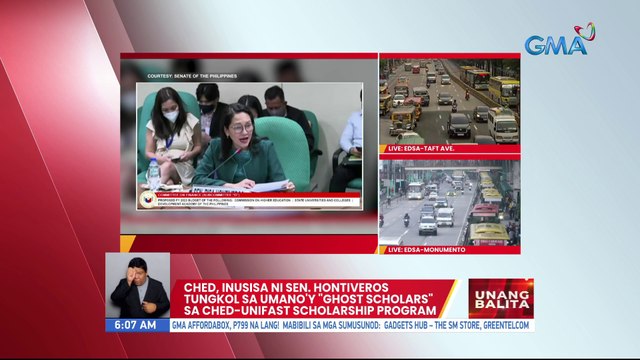 CHED, inusisa ni Sen. Hontiveros tungkol sa umano'y ghost scholars sa CHED-UniFAST Scholarship Program | UB