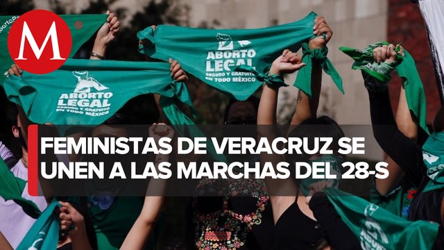 Protestas feministas en Veracruz en el marco del Día por la Despenalización del Aborto