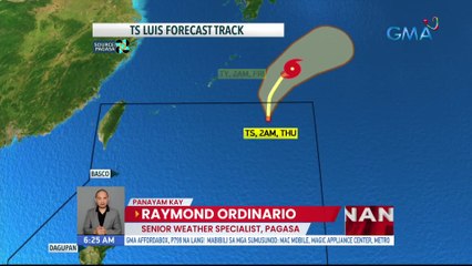 Bagyong Luis, walang direktang epekto sa Pilipinas | UB