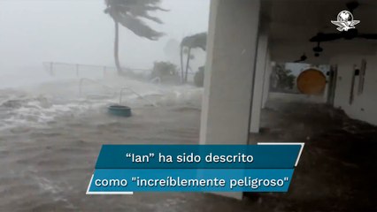 Así se ve "Ian", el huracán monstruo con fuerza de categoría 4 que azota a Florida