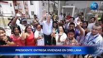 Presidente Lasso entrega viviendas en Orellana