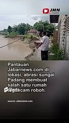 Sungai Padang Abrasi, Sejumlah Rumah di Serdang Bedagai Terancam Ambruk