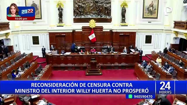 Willy Huerta: Avanza País presentará nueva moción de censura contra titular del Interior