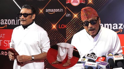 Jackie Shroff ने कोल्हापुरी चप्पल और धोती पहनकर मारी Entry, Media से मस्ती का Video viral! FilmiBeat