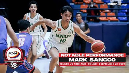 NCAA Season 98 | Notable Performance: Mark Sangco (Benilde vs AU)