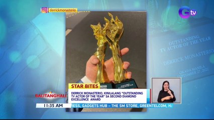 Derrick Monasterio, kinilalang "Outstanding TV actor of the Year" sa Second Diamond Excellence Award | BT