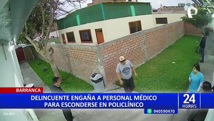 Delincuente asalta banco y se esconde en policlínico fingiendo ser paciente