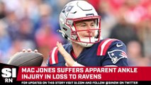 Mac Jones Suffers Ankle Injury in Patriots' Loss to Ravens