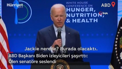 ABD Başkanı Biden izleyicileri şaşırttı: Ölen senatöre seslendi