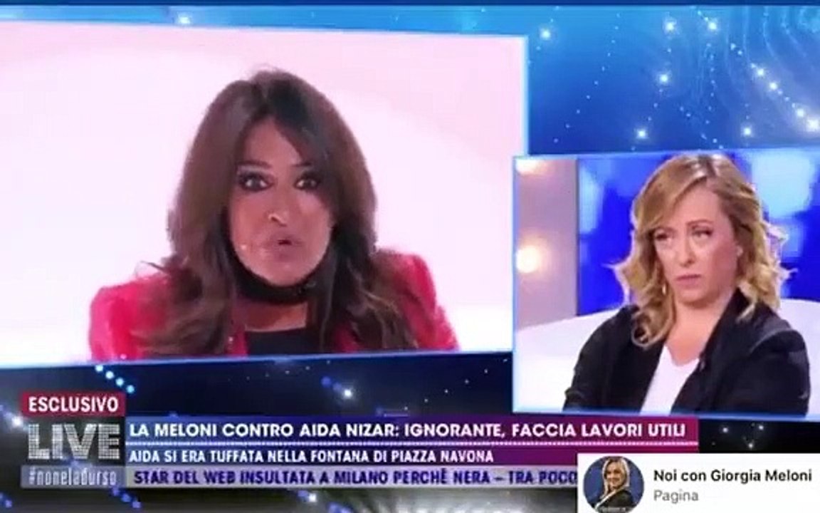 Enfrentamiento entre Giorgia Meloni y Aída Níza...