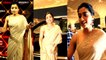 Rashmika Mandanna जल्दी में Awards Night से Saree में ही आ गईं Airport, भागते हुए Video viral!