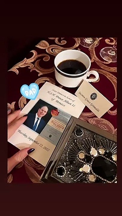 Jazmin Grace Grimaldi passe une soirée d'exception avec son père, le prince Albert II de Monaco. Le 28 septembre 2022.