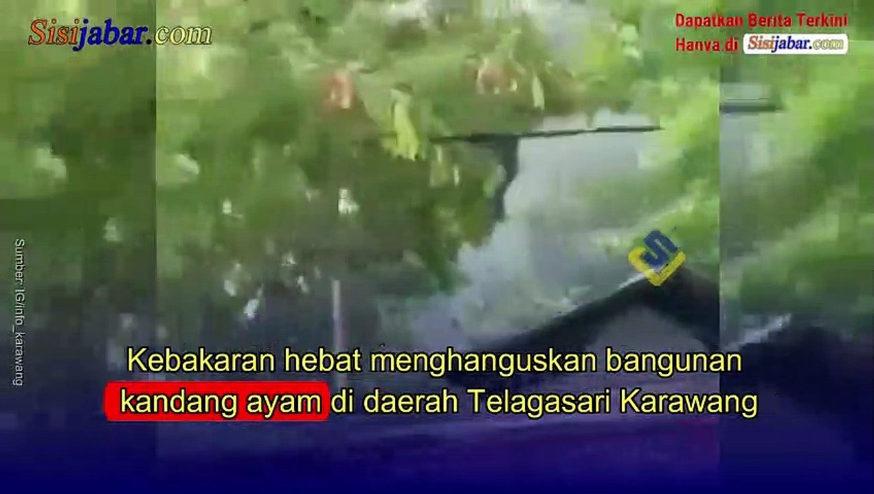 Bangunan Kandang Ayam di Karawang Terbakar, Buat Heboh Warga Sekitar