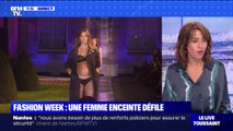 Fashion week: une mannequin enceinte de 8 mois défile en lingerie au défilé Etam