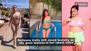 OMG! Urfi Javed ditches top, applies red paint to cover her body