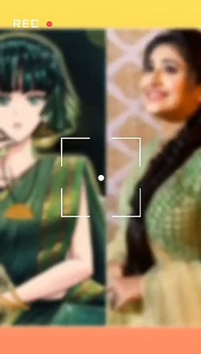 Shivangi Joshi and Anime art design #cute girl #Shorts #yrkkh #viral #trending #gift #art #bts