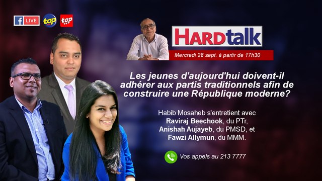 HardTalk : Les jeunes d'aujourd'hui doivent-ils adhérer aux partis traditionnels afin de construire une République moderne?