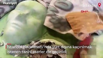 İstanbul Havalimanı'nda yurt dışına kaçırılmak istenen tarihi eserler ele geçirildi