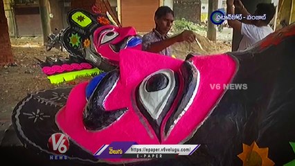 Ravana Effigy's Preparing For Dussehra Festival  | V6 News (3)