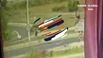 Ters yöne girip otobüsle çarpıştı! O anlar kamerada