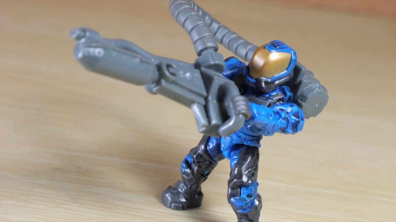 Mega Bloks HALO: Mystery Pack Series #2: UNSC Flame Marine (Blue) || DOOM Construx Review