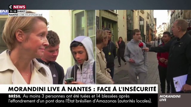 Morandini Live à Nantes - Adrien, star des réseaux sociaux cet après-midi après avoir interpellé une sénatrice en direct et lui avoir lancé: Moi, j'ai voté Zemmour! - VIDEO