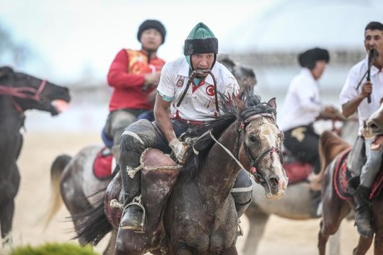 4. Dünya Göçebe Oyunları'nın ilk gününde kökbörü müsabakaları yapıldı