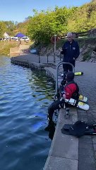 Dan Metcalfe from Grantham beginning his record-breaking dive