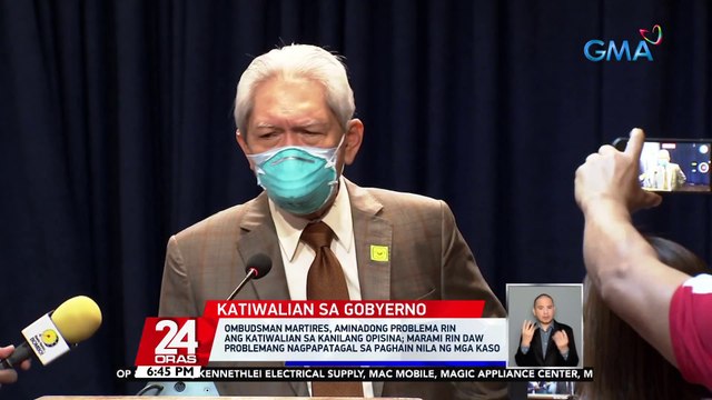 Ombudsman Martires, aminadong problema rin ang katiwalian sa kanilang opisina; marami rin daw problemang nagpapatagal sa paghain nila ng mga kaso | 24 Oras