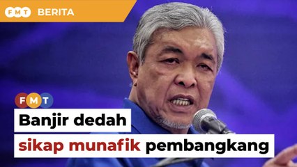 Banjir di Johor dedah sikap munafik pembangkang, kata Zahid