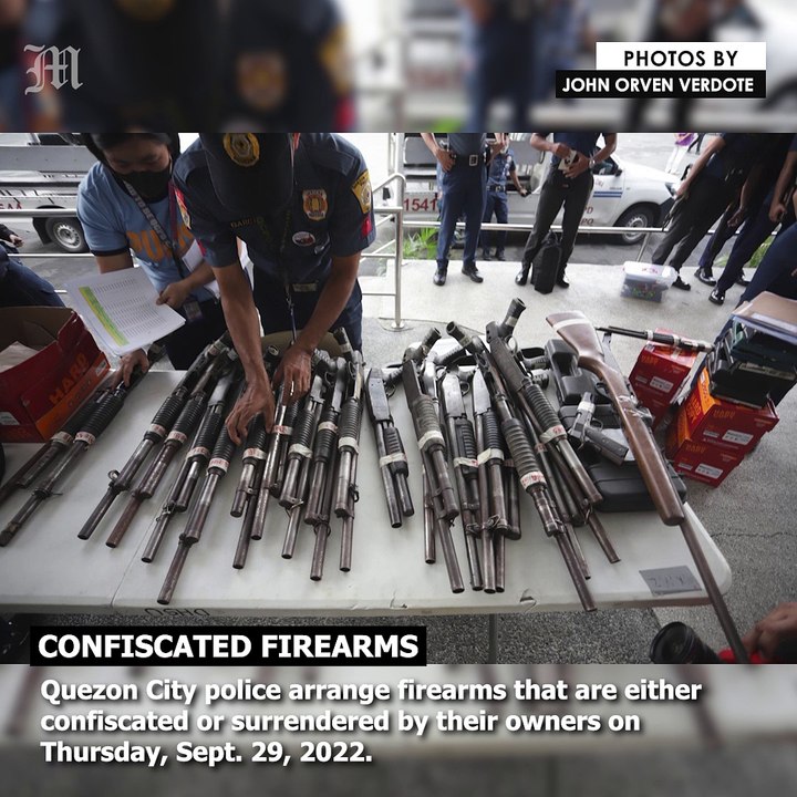 Confiscated firearms