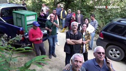 Tuzağa takılan yavru ayının zor anları!