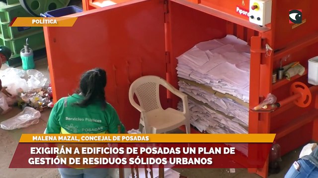 Exigirán a edificios de Posadas un plan de gestión de residuos sólidos urbanos