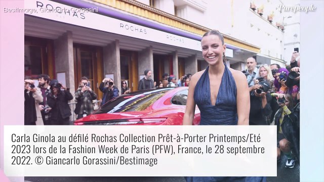 Carla Ginola ultra-sexy : longues cuissardes et épaules nues, elle brille à la Fashion Week