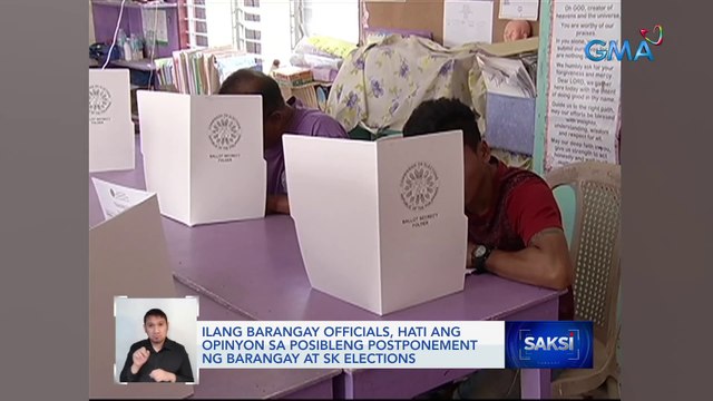 Ilang Baranggay officials, hati ang opinyon sa posibleng postponement ng barangay at SK elections | Saksi