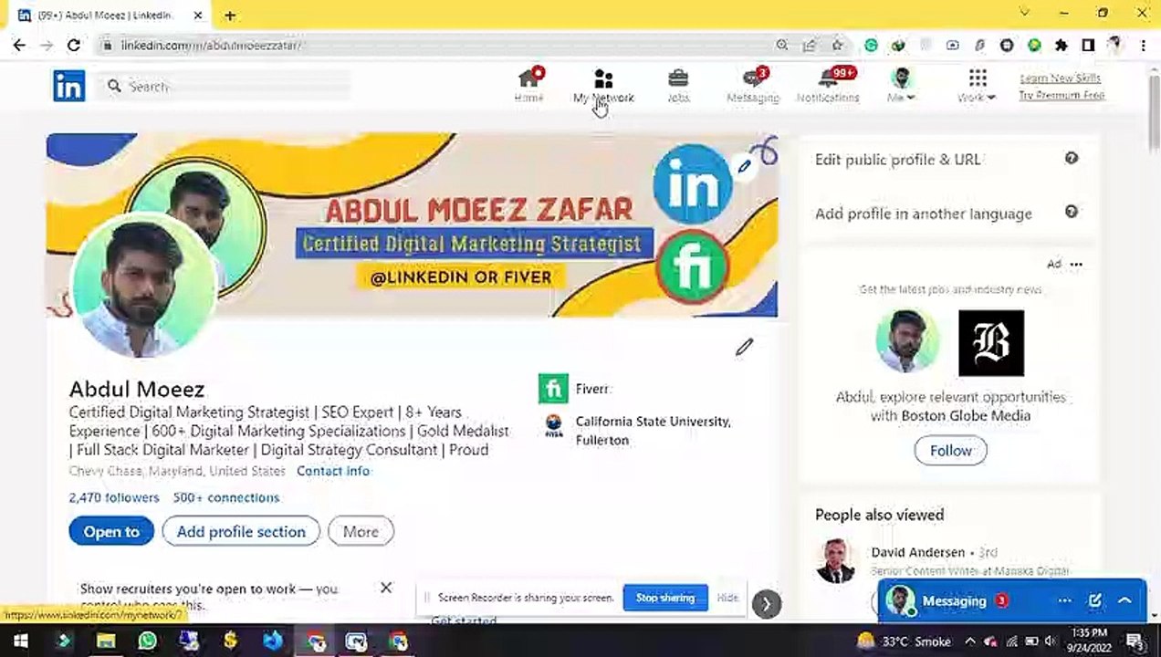How To ADD Connections On Linkedin Profile