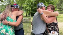 Dad gets surprised with all 4 of his daughters on his 70th birthday