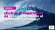 ¿Cuál es la importancia de la temperatura en el agua de los océanos?