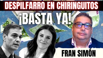Fran Simón alerta del despilfarro del Gobierno en chiringuitos: ¡Basta ya, es insostenible!