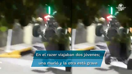 Vuelca vehículo tipo razer en Poza Rica, Veracruz; muere joven de 16 años