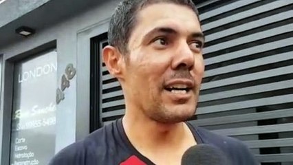 Bombeiro vizinho controla chamas de residência no Bairro Santa Felicidade