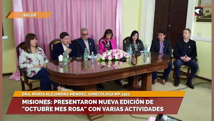 Misiones: presentaron nueva edición de "Octubre mes rosa" con varias actividades