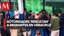 Aseguran a 44 migrantes en el estado de Veracruz