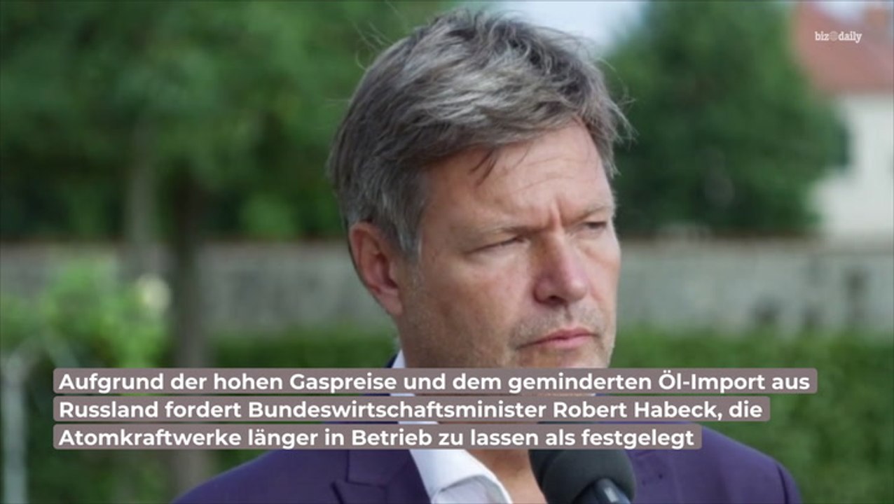 Energiekrise: Habeck fordert längere AKW-Laufzeit
