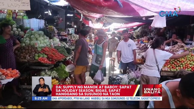 DA: Supply ng manok at baboy; Sapat sa holiday season; Bigas, sapat hanggang sa susunod na taon | UB