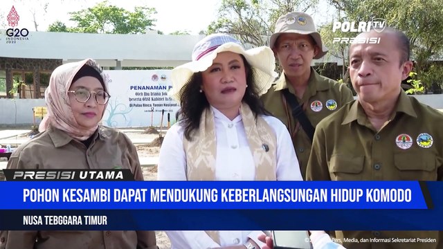 Ibu Iriana Dan Oase Kim Tanam Pohon Kesambi Di Pulau Rinca