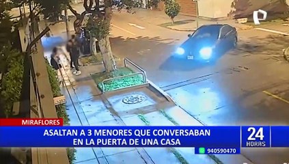 Video herunterladen: Miraflores: delincuentes armados asaltan a tres menores que conversaban en la puerta de una casa