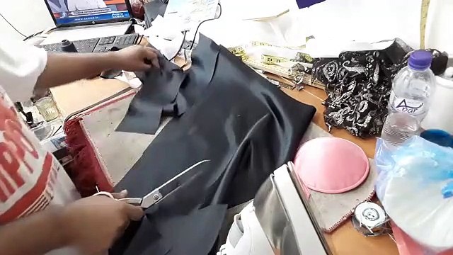 ballgown cutting and stitching (BACK DORI) / ballgown cutting and stitching (BODY STITCHING) / ball gown wedding dress cutting and stitching / ball gown learning tutorial for beginners / wedding dress stitching and cutting / dress girl / part 11