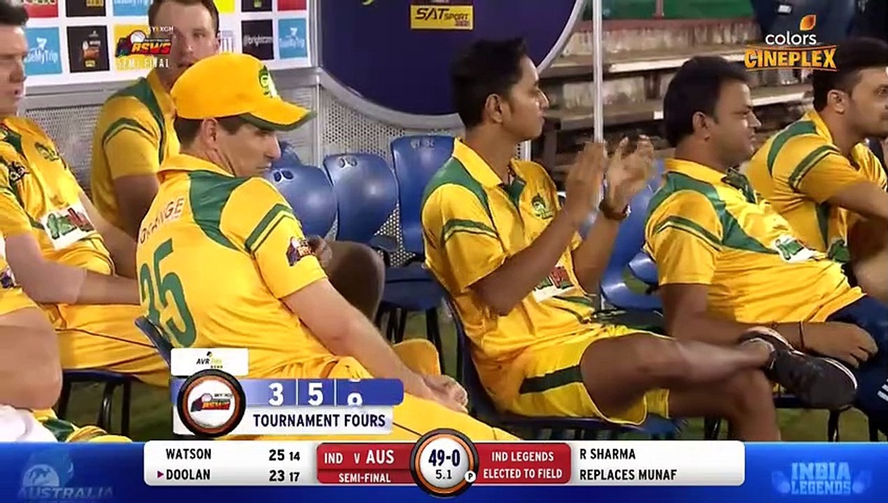 Skyexch RSWS S2 _ Semi Final 1 _ India Legends vs Australia Legends _Full Highlights_Colors Cineplex_480p